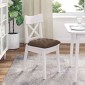 vidaXL Μαξιλάρια καθισμάτων 4 τμχ. Ύφασμα Καφέ 40 x 40 x 6 cm