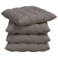 vidaXL Μαξιλάρια καθισμάτων 4 τμχ. Ύφασμα Taupe 40 x 40 x 6 cm