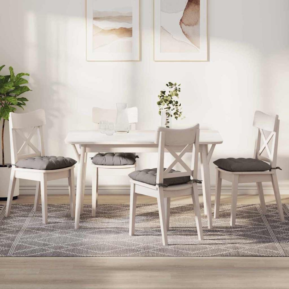 vidaXL Μαξιλάρια καθισμάτων 4 pcs Ύφασμα Taupe 40 x 40 x 6 cm