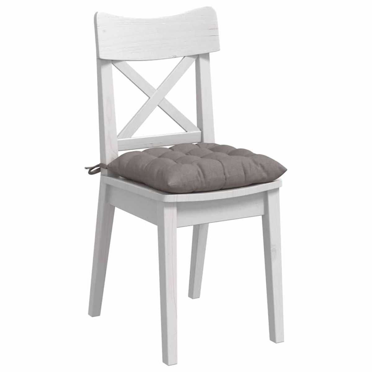 vidaXL Μαξιλάρια καθισμάτων 4 τμχ. Ύφασμα Taupe 40 x 40 x 6 cm