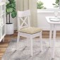 vidaXL Μαξιλάρια καθισμάτων 4 τμχ. Ύφασμα Κρεμ 40 x 40 x 6 cm