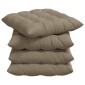 vidaXL Μαξιλάρια καθισμάτων 4 pcs Μικροΐνες Taupe 40 x 40 x 6 cm