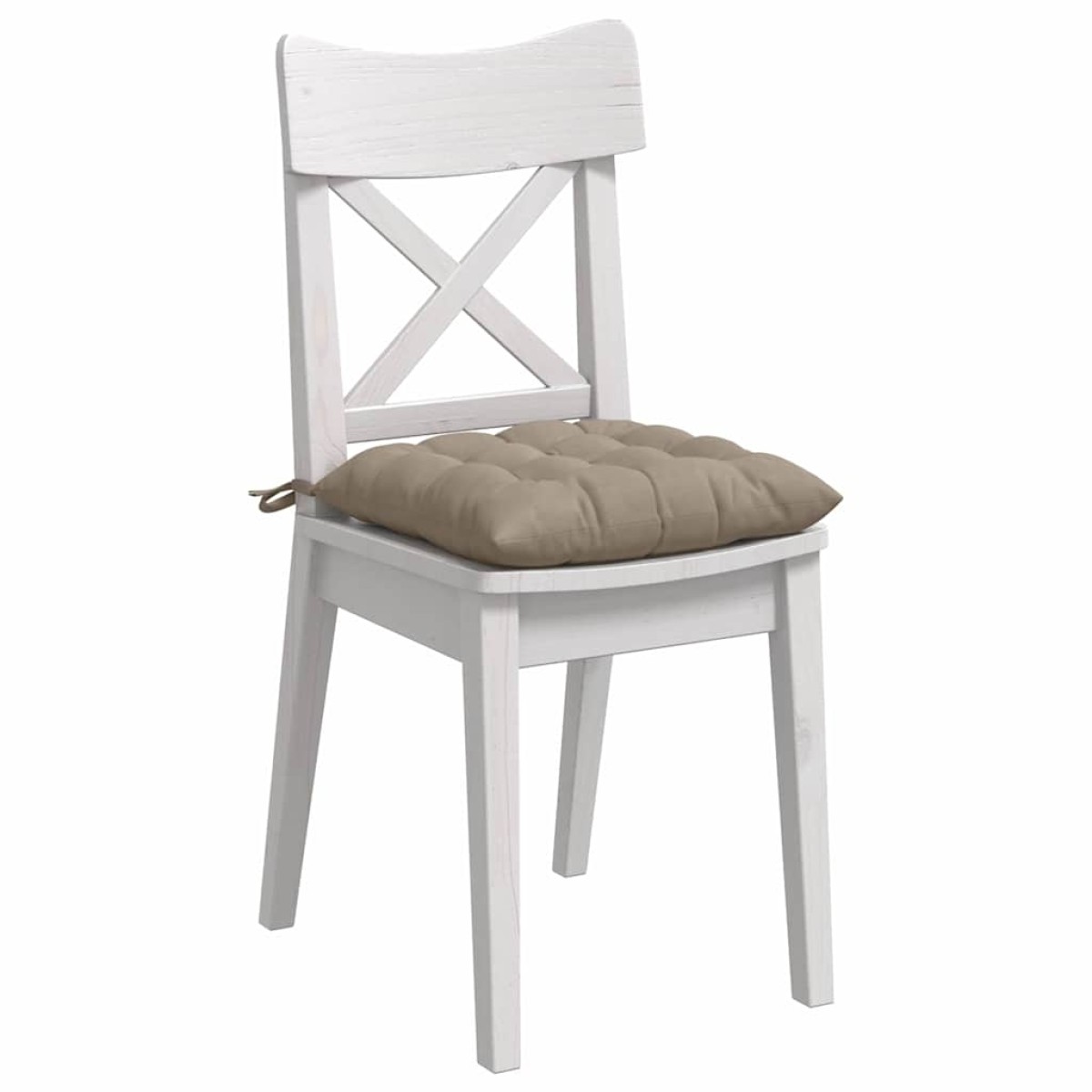 vidaXL Μαξιλάρια καθισμάτων 4 pcs Μικροΐνες Taupe 40 x 40 x 6 cm