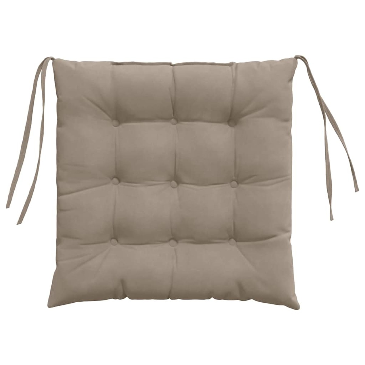 vidaXL Μαξιλάρια καθισμάτων 4 pcs Μικροΐνες Taupe 40 x 40 x 6 cm