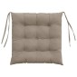 vidaXL Μαξιλάρια καθισμάτων 4 pcs Μικροΐνες Taupe 40 x 40 x 6 cm