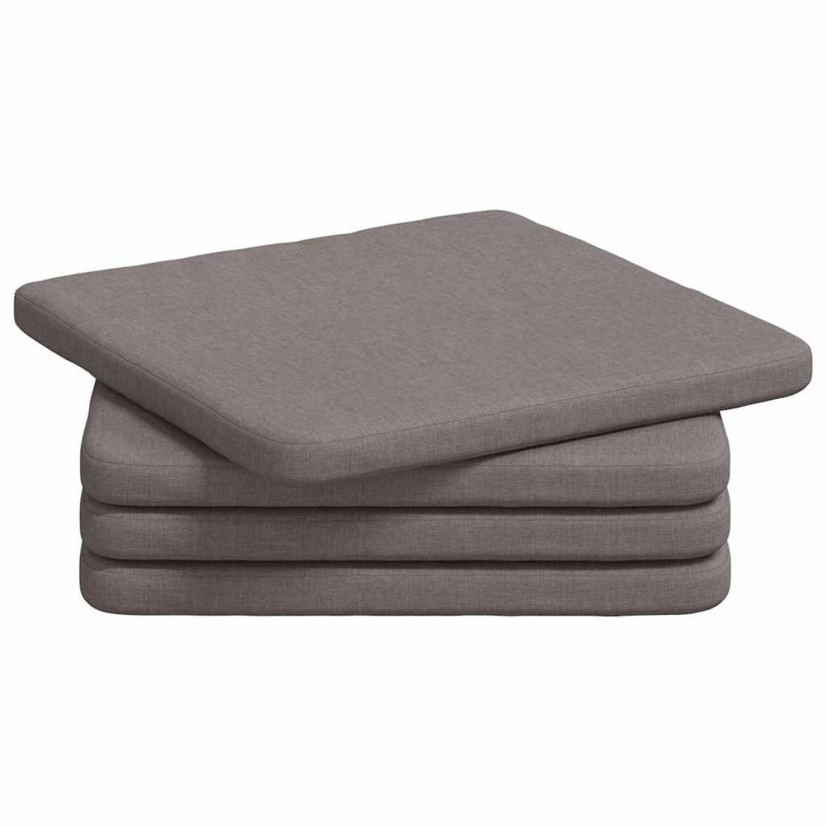 vidaXL Μαξιλάρια καθισμάτων 4 τμχ. ύφασμα Taupe 40 x 40 x 3 cm
