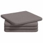 vidaXL Μαξιλάρια καθισμάτων 4 τμχ. ύφασμα Taupe 40 x 40 x 3 cm