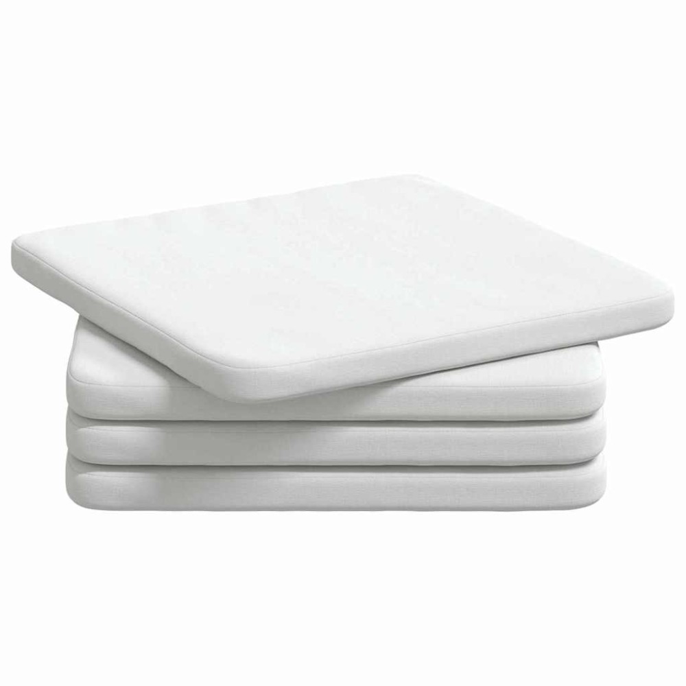 vidaXL Μαξιλάρια καθισμάτων 4 pcs Λευκό 40 x 40 x 3 cm ύφασμα