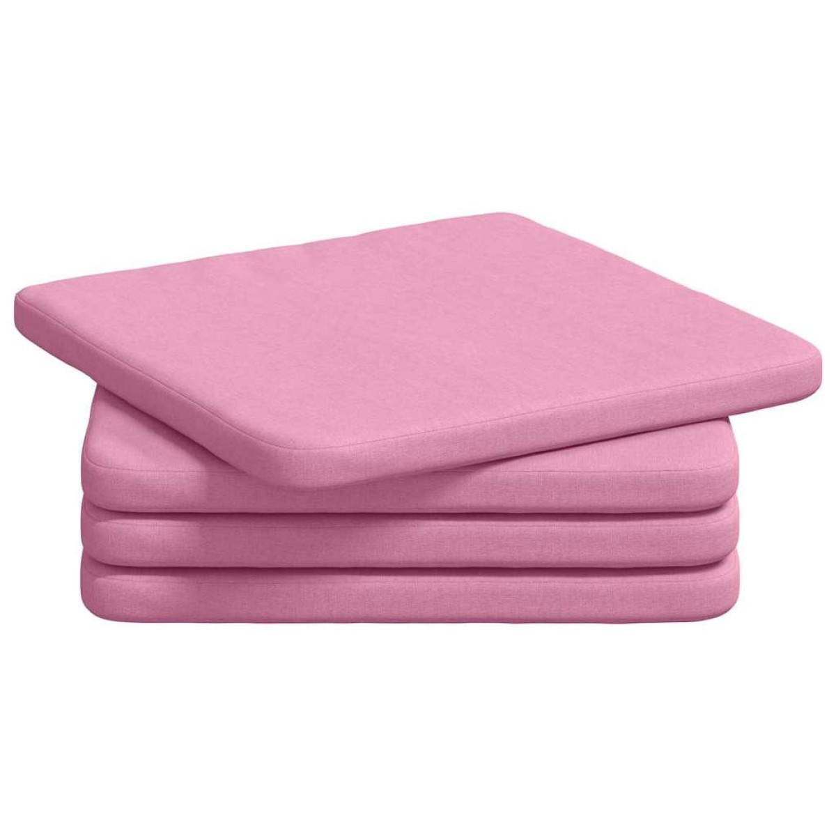 vidaXL Μαξιλάρια καθισμάτων 4 pcs Ροζ 40 x 40 x 3 cm ύφασμα