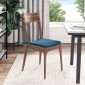 vidaXL Μαξιλάρια καθισμάτων 4 τμχ. Βελούδο Μπλε 40 x 40 x 3 cm