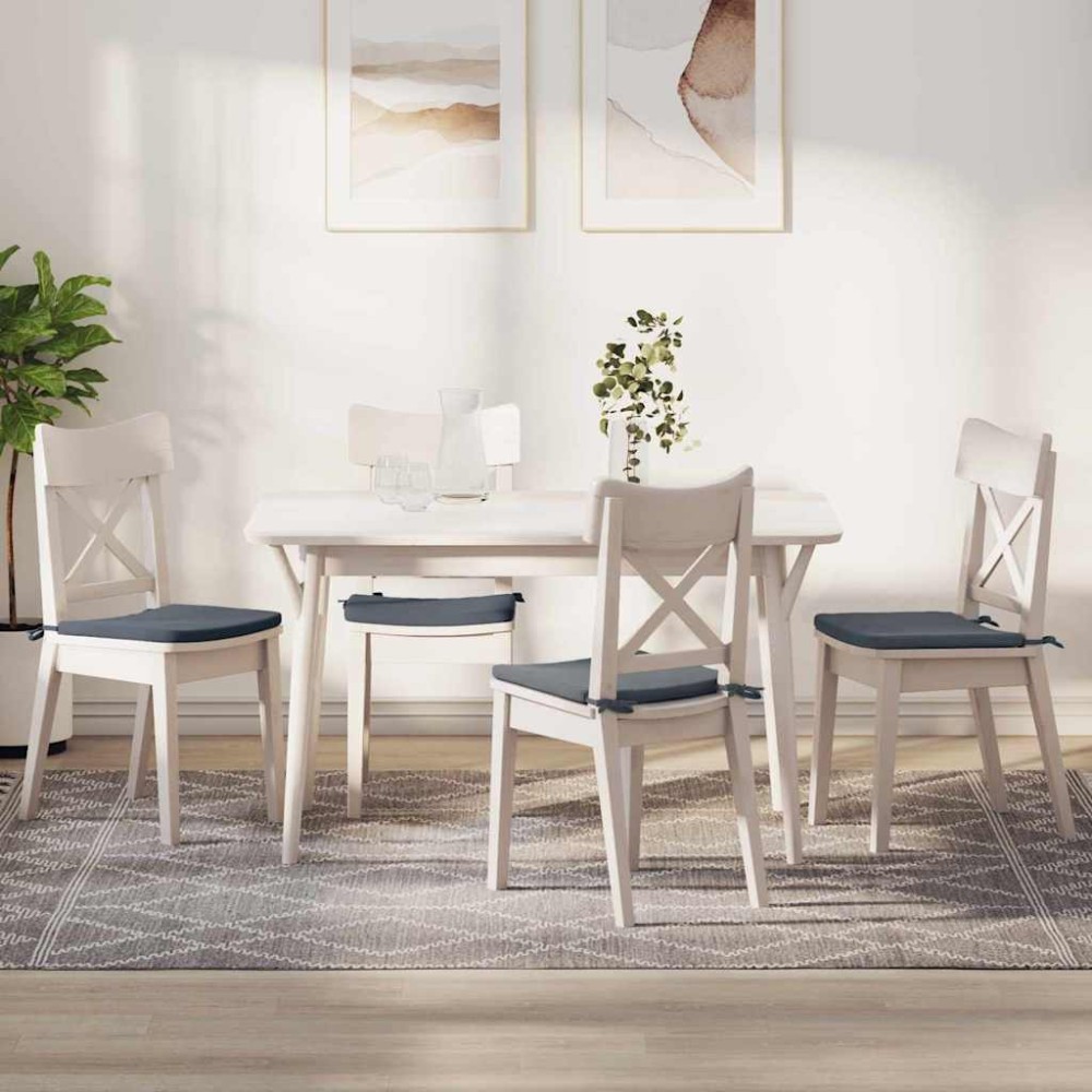 vidaXL Μαξιλάρια καθισμάτων 4 pcs Βελούδο Σκούρο Γκρι 40 x 40 x 3 cm