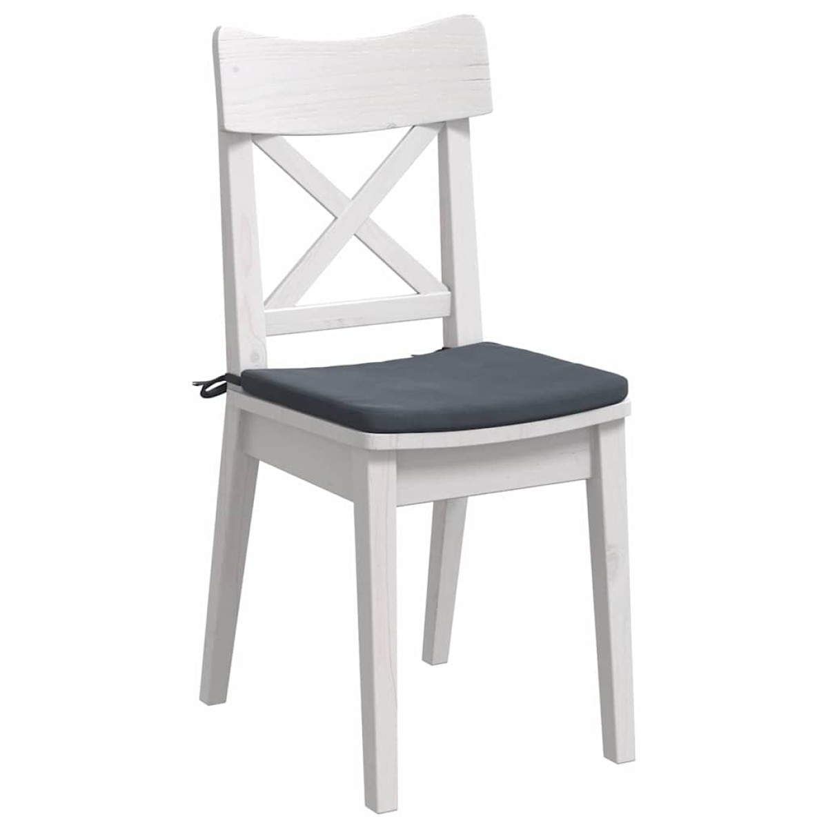 vidaXL Μαξιλάρια καθισμάτων 4 pcs Βελούδο Σκούρο Γκρι 40 x 40 x 3 cm