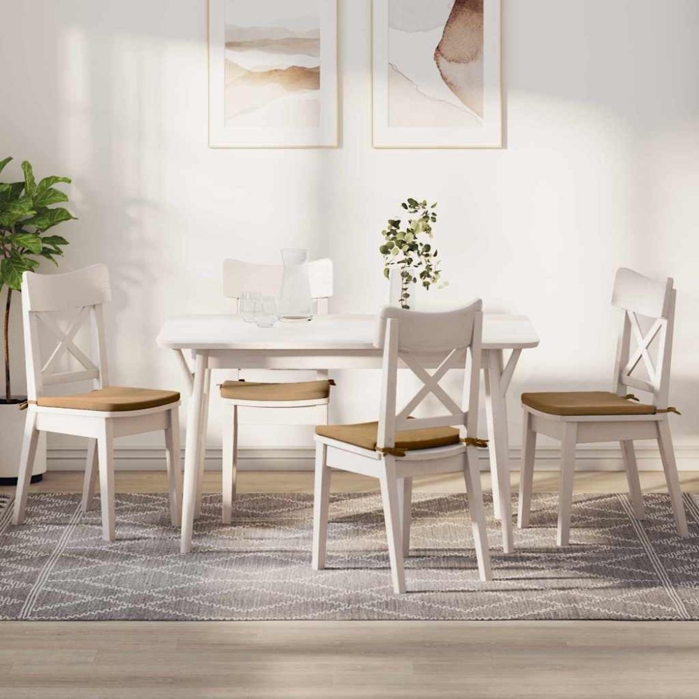 vidaXL Μαξιλάρια καθισμάτων 4 pcs Βελούδο Καφέ 40 x 40 x 3 cm