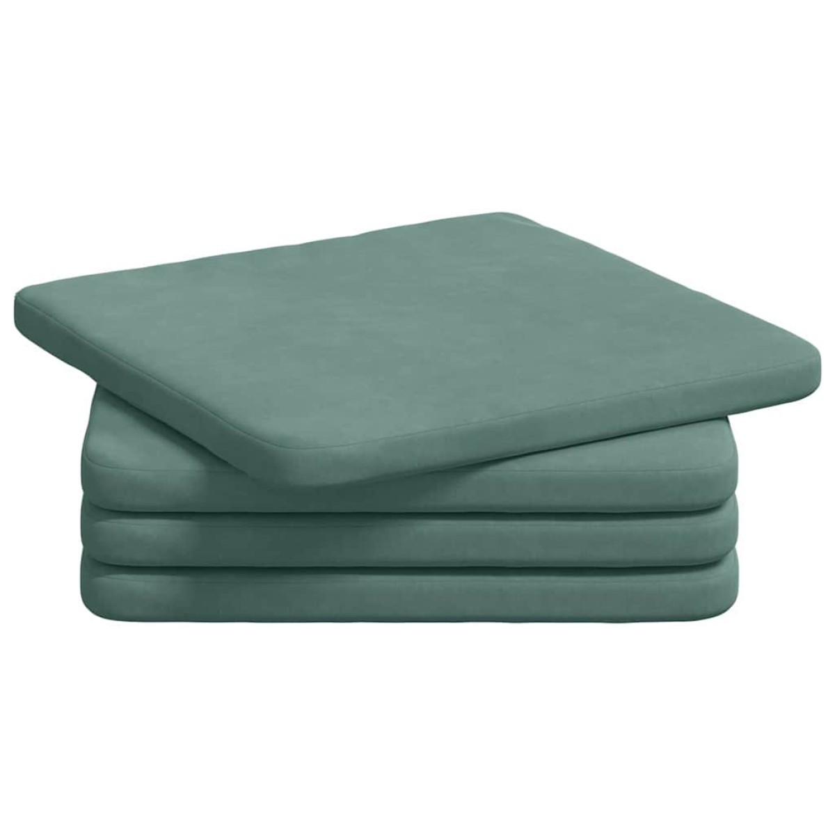 vidaXL Μαξιλάρια καθισμάτων 4 pcs Βελούδο Θαλασσί 40 x 40 x 3 cm