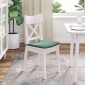 vidaXL Μαξιλάρια καθισμάτων 4 pcs Βελούδο Θαλασσί 40 x 40 x 3 cm