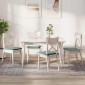 vidaXL Μαξιλάρια καθισμάτων 4 pcs Βελούδο Θαλασσί 40 x 40 x 3 cm