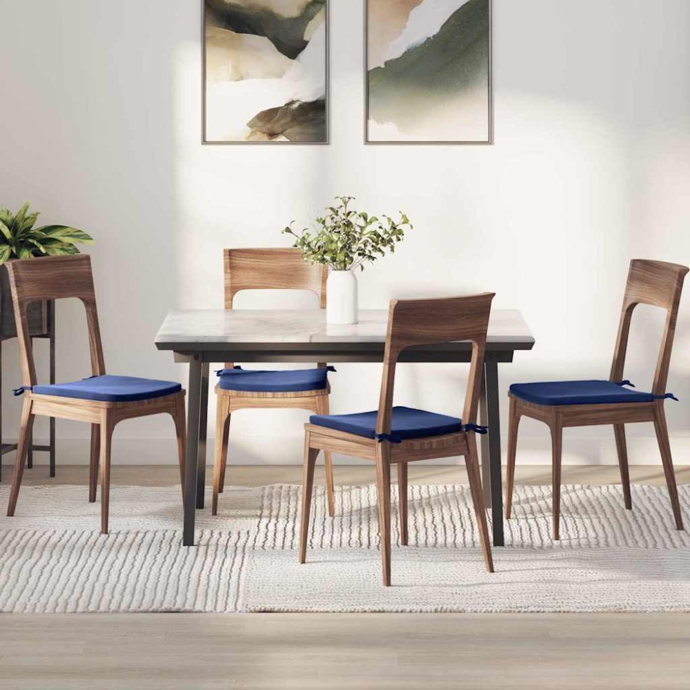 vidaXL Μαξιλάρια καθισμάτων 4 pcs Βελούδο Μπλε Αστυνομίας