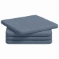 vidaXL Μαξιλάρια καθισμάτων 4 pcs Μπλε 40 x 40 x 3 cm