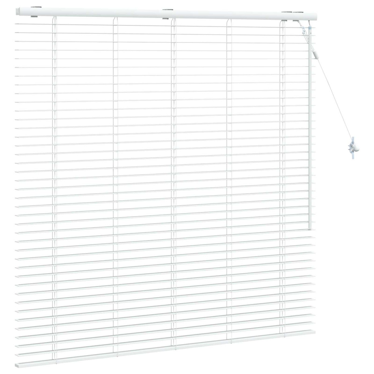 vidaXL Βενετσιάνικη Σκίαση Λευκό 125 x 130 εκ 35 mm