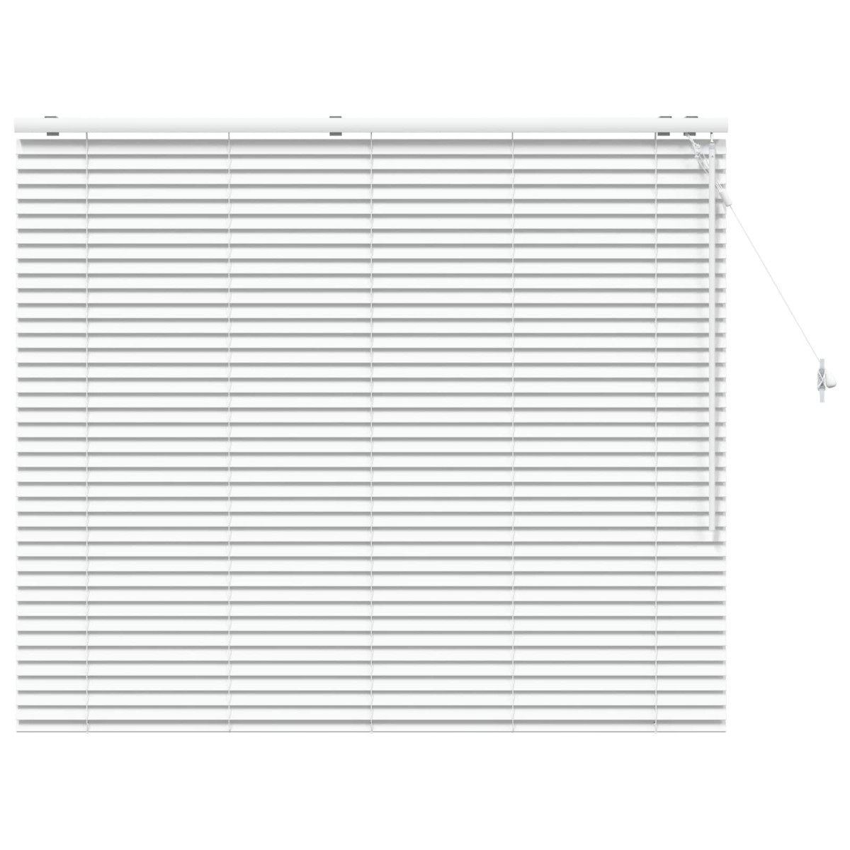 vidaXL Βενετσιάνικη Σκίαση Λευκό 145 x 130 εκ 35 mm