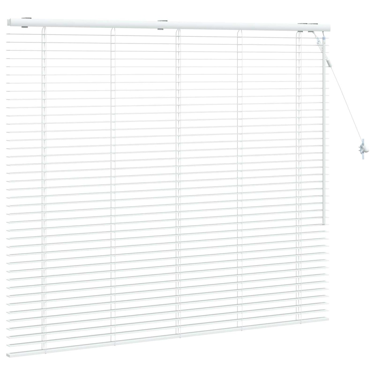 vidaXL Βενετσιάνικη Σκίαση Λευκό 145 x 130 εκ 35 mm