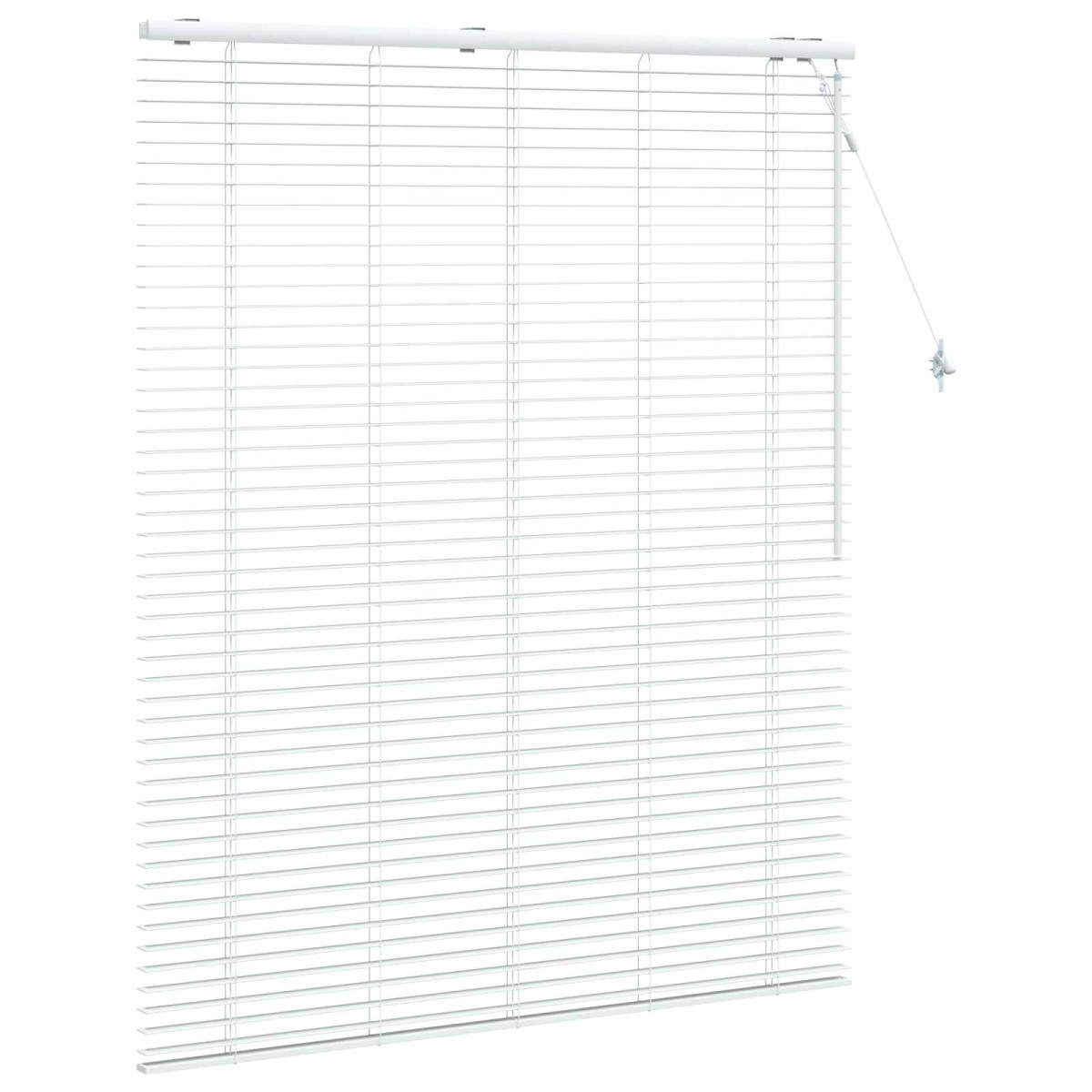 vidaXL Βενετσιάνικη Σκίαση Λευκό 140 x 160 cm 35 mm