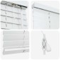 vidaXL Βενετσιάνικη Σκίαση Λευκό 160 x 250 cm 35 mm