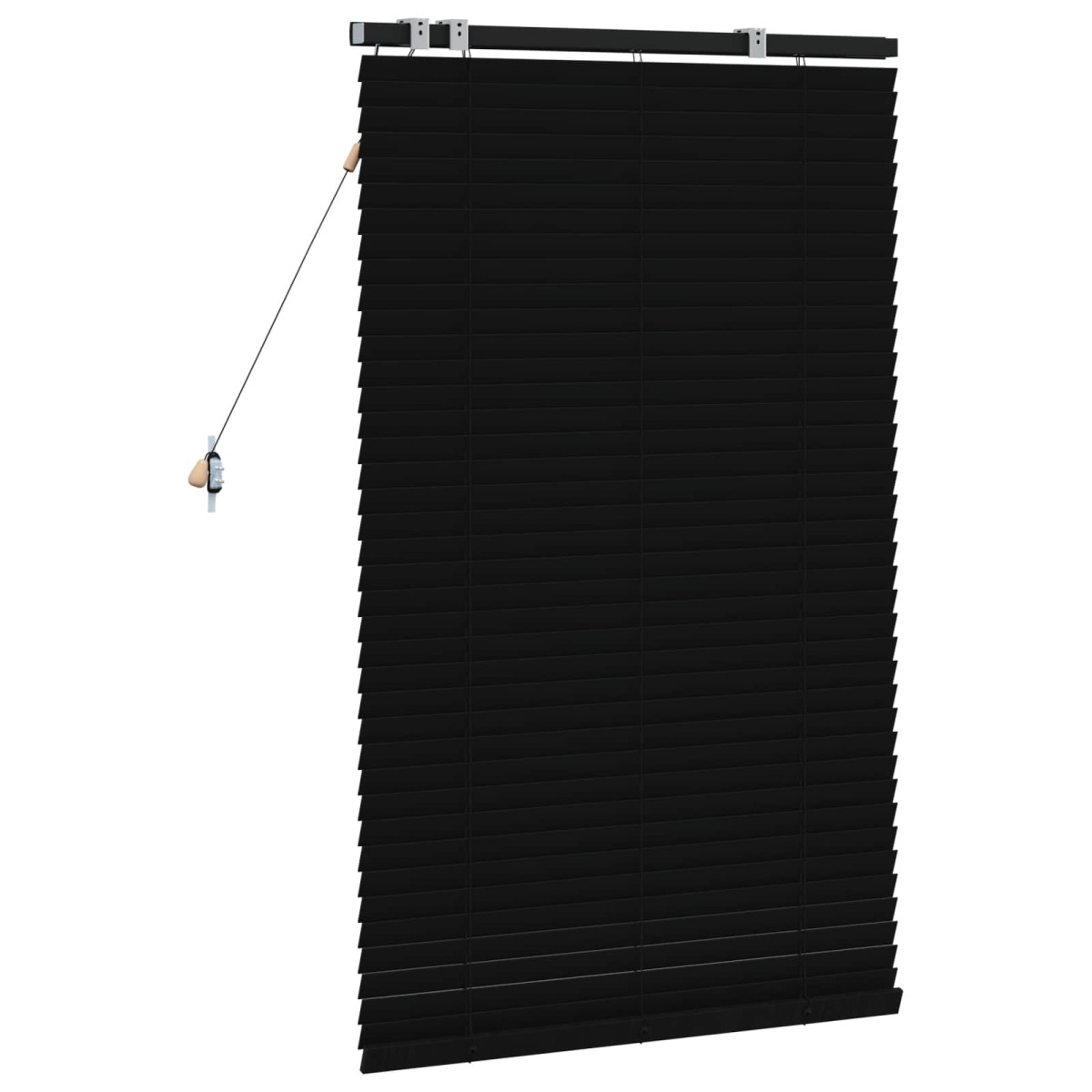 vidaXL Βενετσιάνικη Σκίαση Μαύρο 70 x 130 εκ 35 mm