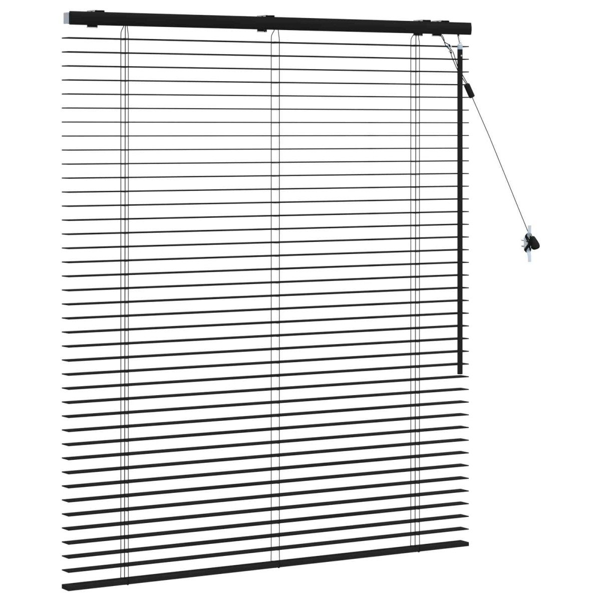 vidaXL Βενετσιάνικη Σκίαση Μαύρο 100 x 130 cm 35 mm