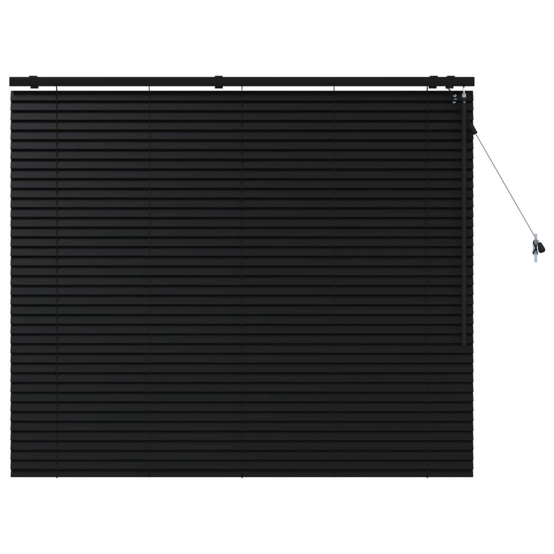 vidaXL Βενετσιάνικη Σκίαση Μαύρο 125 x 130 εκ 35 mm