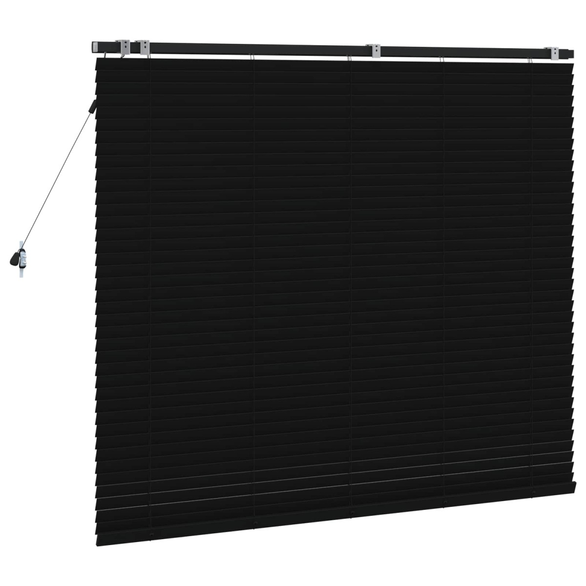 vidaXL Βενετσιάνικη Σκίαση Μαύρο 130 x 130 cm 35 mm