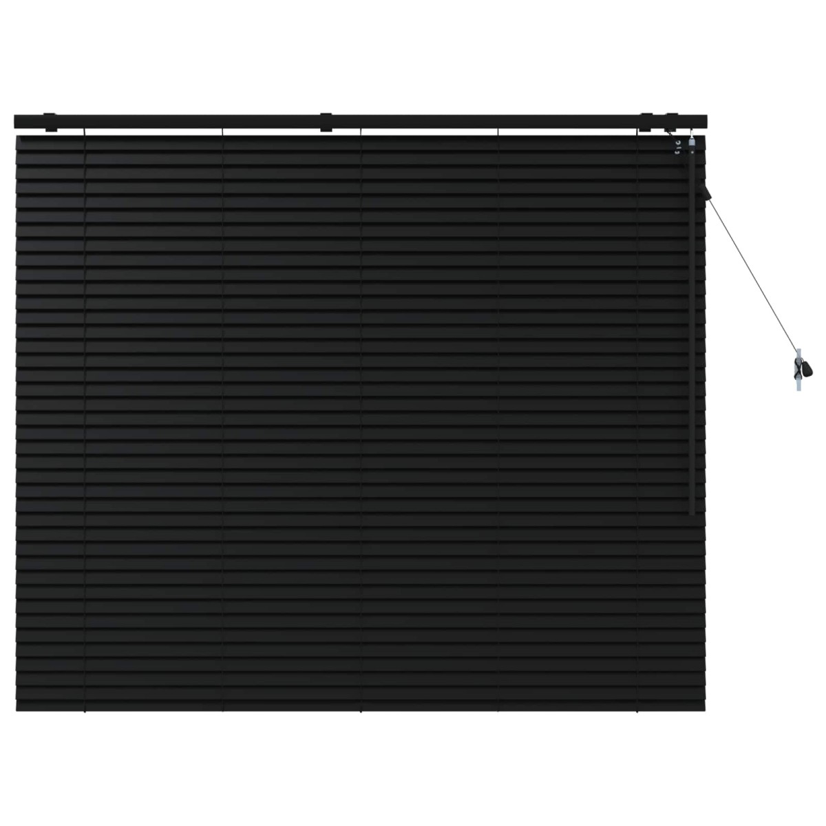 vidaXL Βενετσιάνικη Σκίαση Μαύρο 135 x 130 εκ 35 mm