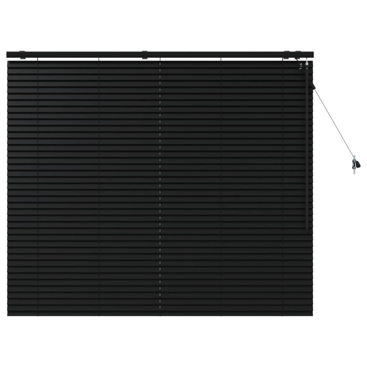 vidaXL Βενετσιάνικη Σκίαση Μαύρο 150 x 130 εκ 35 mm