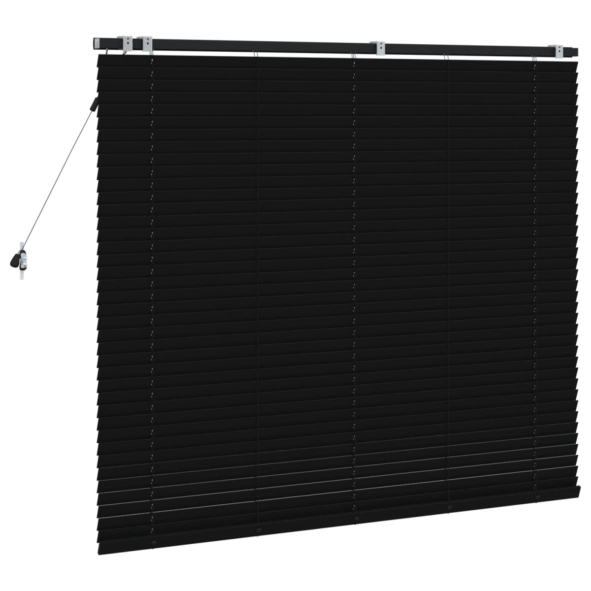 vidaXL Βενετσιάνικη Σκίαση Μαύρο 150 x 130 εκ 35 mm
