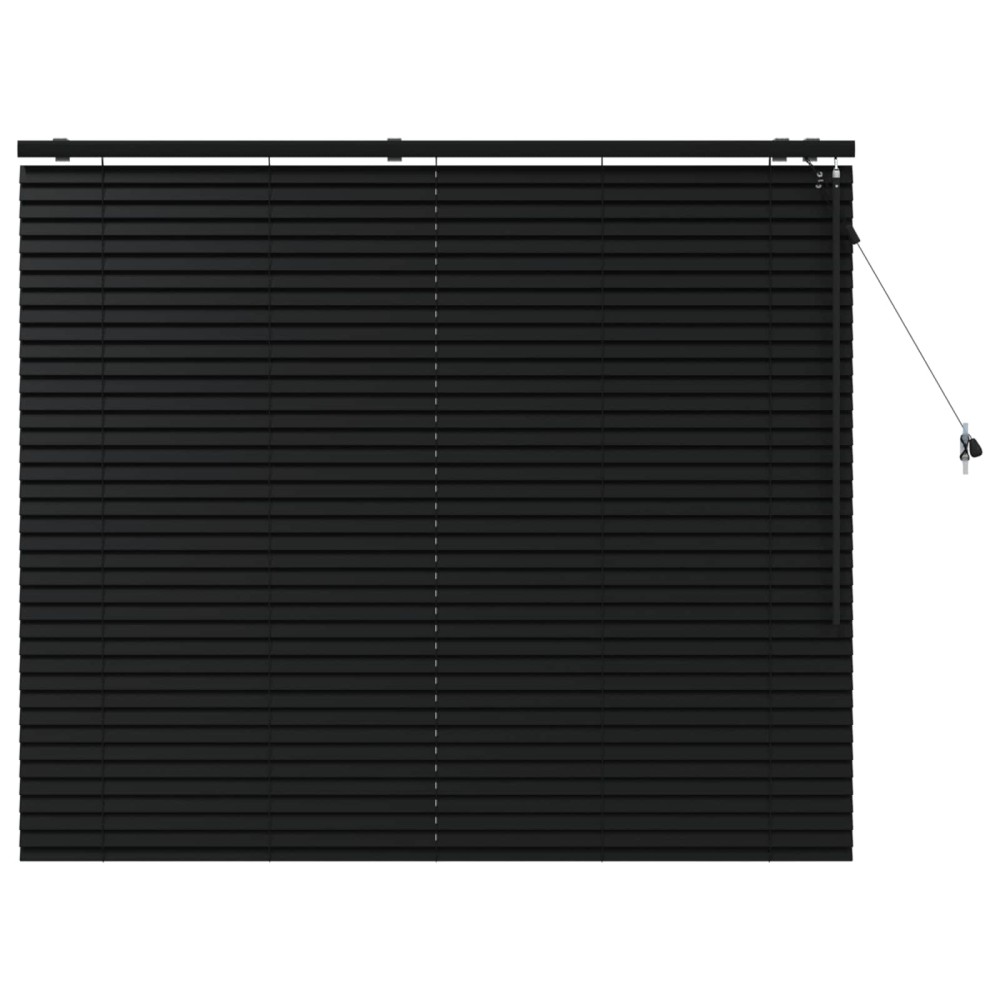vidaXL Βενετσιάνικη Σκίαση Μαύρο 155 x 130 εκ 35 mm
