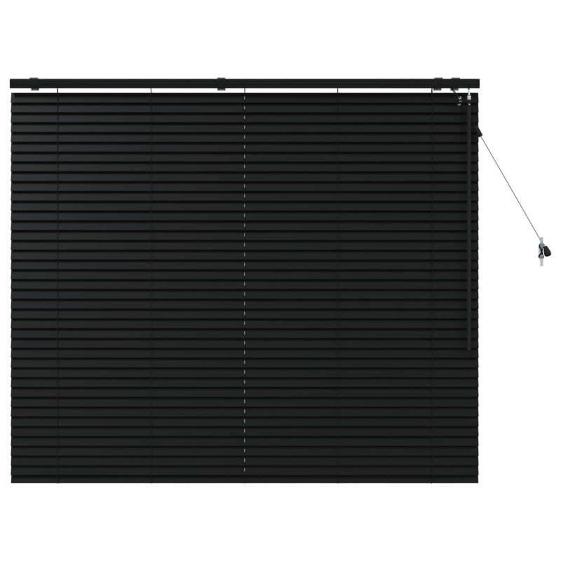 vidaXL Βενετσιάνικη Σκίαση Μαύρο 155 x 130 εκ 35 mm