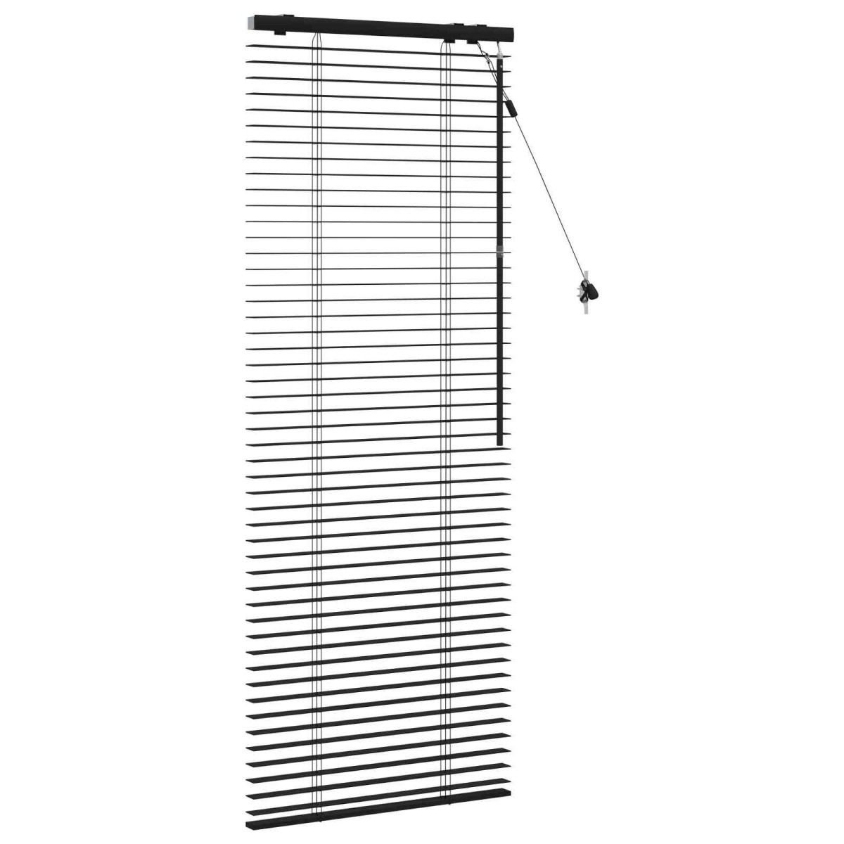 vidaXL Βενετσιάνικη Σκίαση Μαύρο 55 x 160 εκ. 35 mm