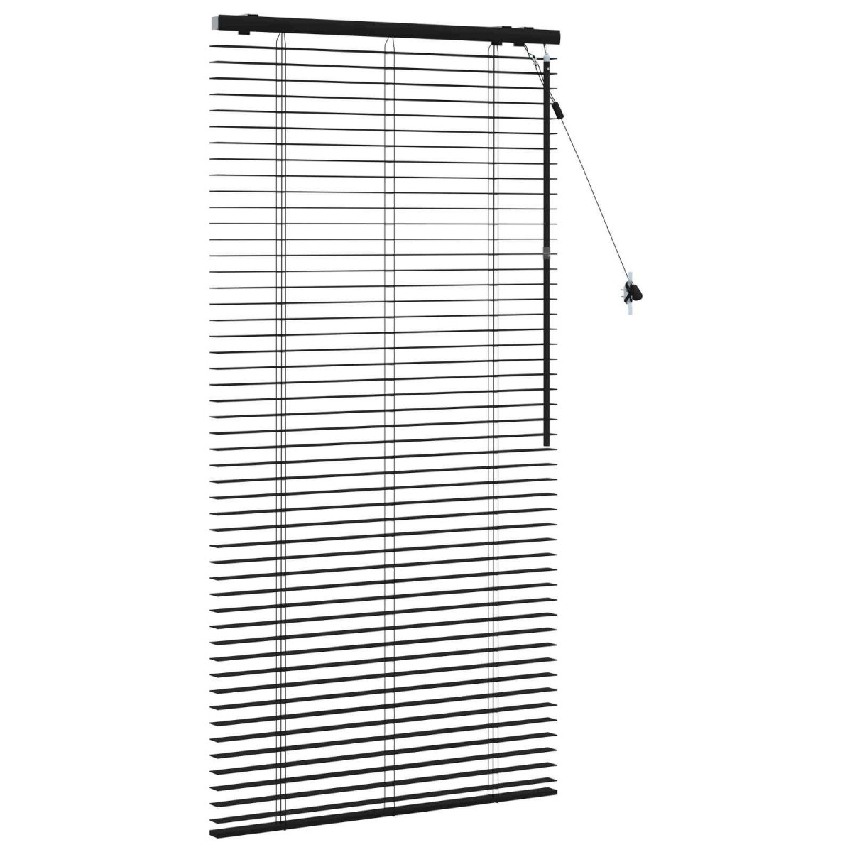 vidaXL Βενετσιάνικη Σκίαση Μαύρο 70 x 160 εκ. 35 mm