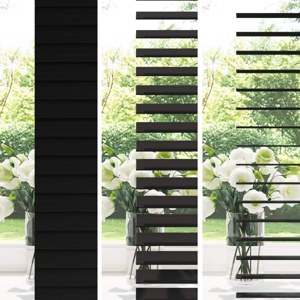 vidaXL Βενετσιάνικη Σκίαση Μαύρο 135 x 160 εκ. 35 mm