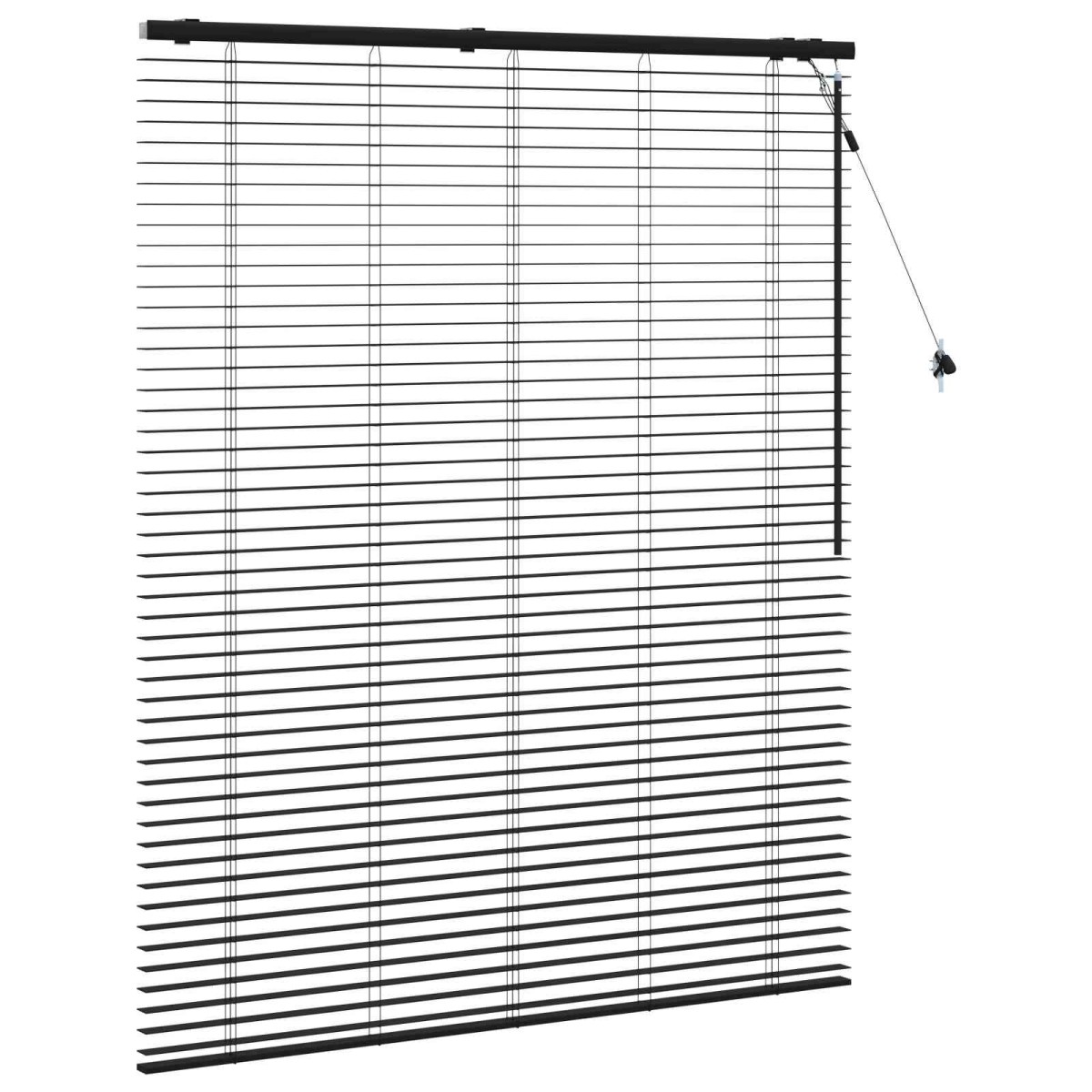 vidaXL Βενετσιάνικη Σκίαση Μαύρο 140 x 160 cm 35 mm