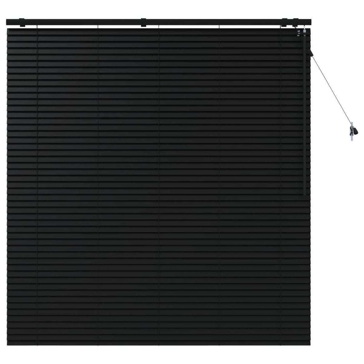 vidaXL Βενετσιάνικη Σκίαση Μαύρο 145 x 160 εκ. 35 mm
