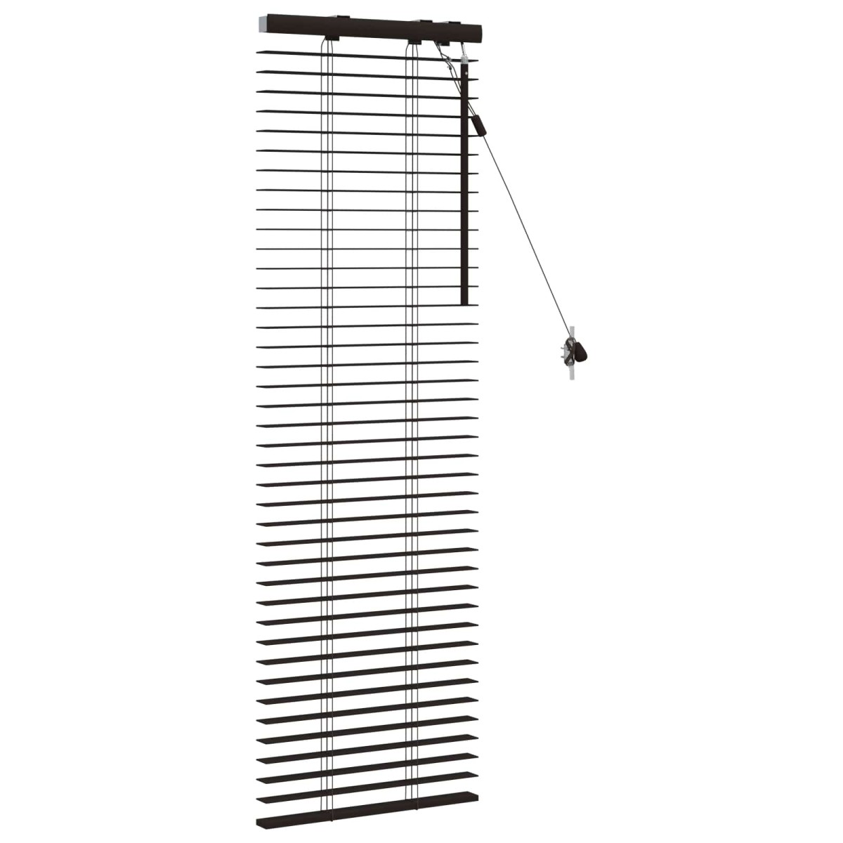 vidaXL Βενετσιάνικη Σκίαση Σκούρο Καφέ 45 x 130 εκ 35 mm