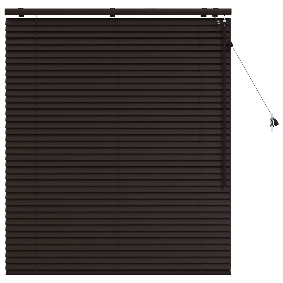 vidaXL Βενετσιάνικη Σκίαση Σκούρο Καφέ 120 x 130 εκ 35 mm