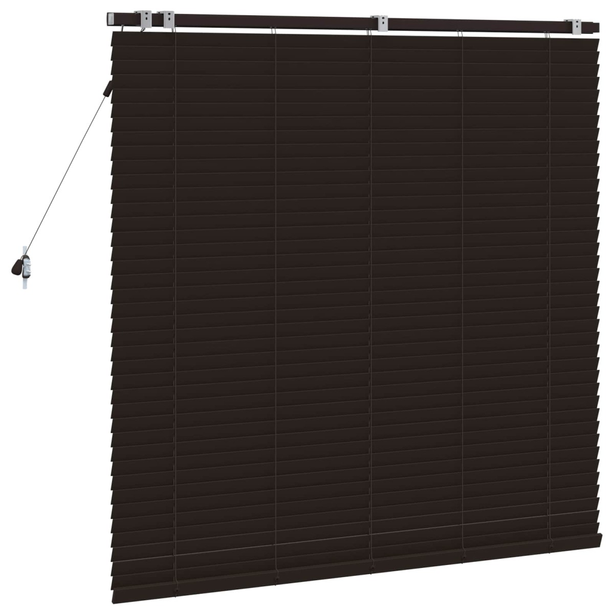 vidaXL Βενετσιάνικη Σκίαση Σκούρο Καφέ 130 x 130 cm 35 mm