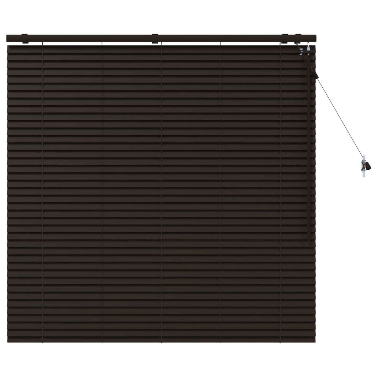 vidaXL Βενετσιάνικη Σκίαση Σκούρο Καφέ 140 x 130 εκ 35 mm