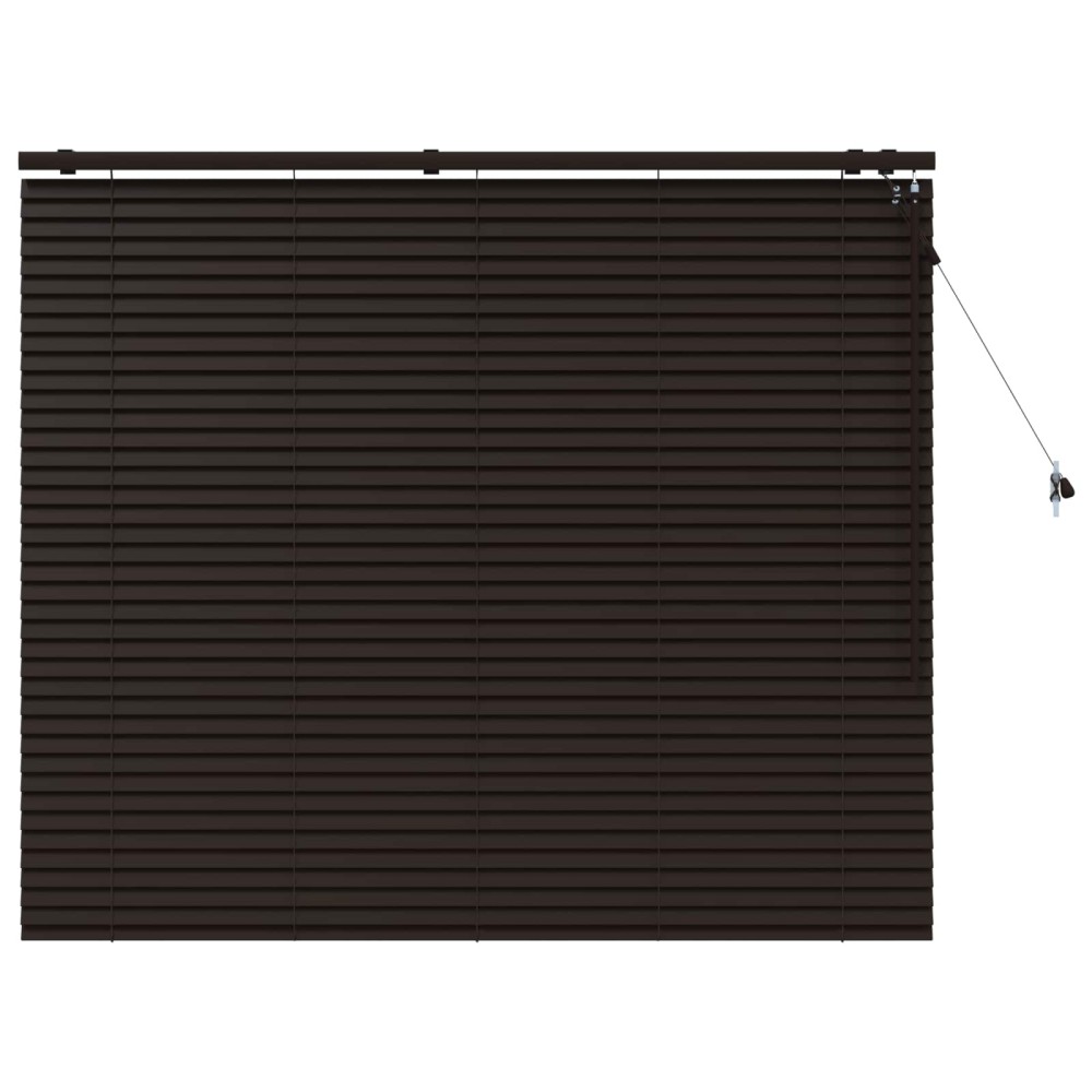 vidaXL Βενετσιάνικη Σκίαση Σκούρο Καφέ 145 x 130 εκ 35 mm