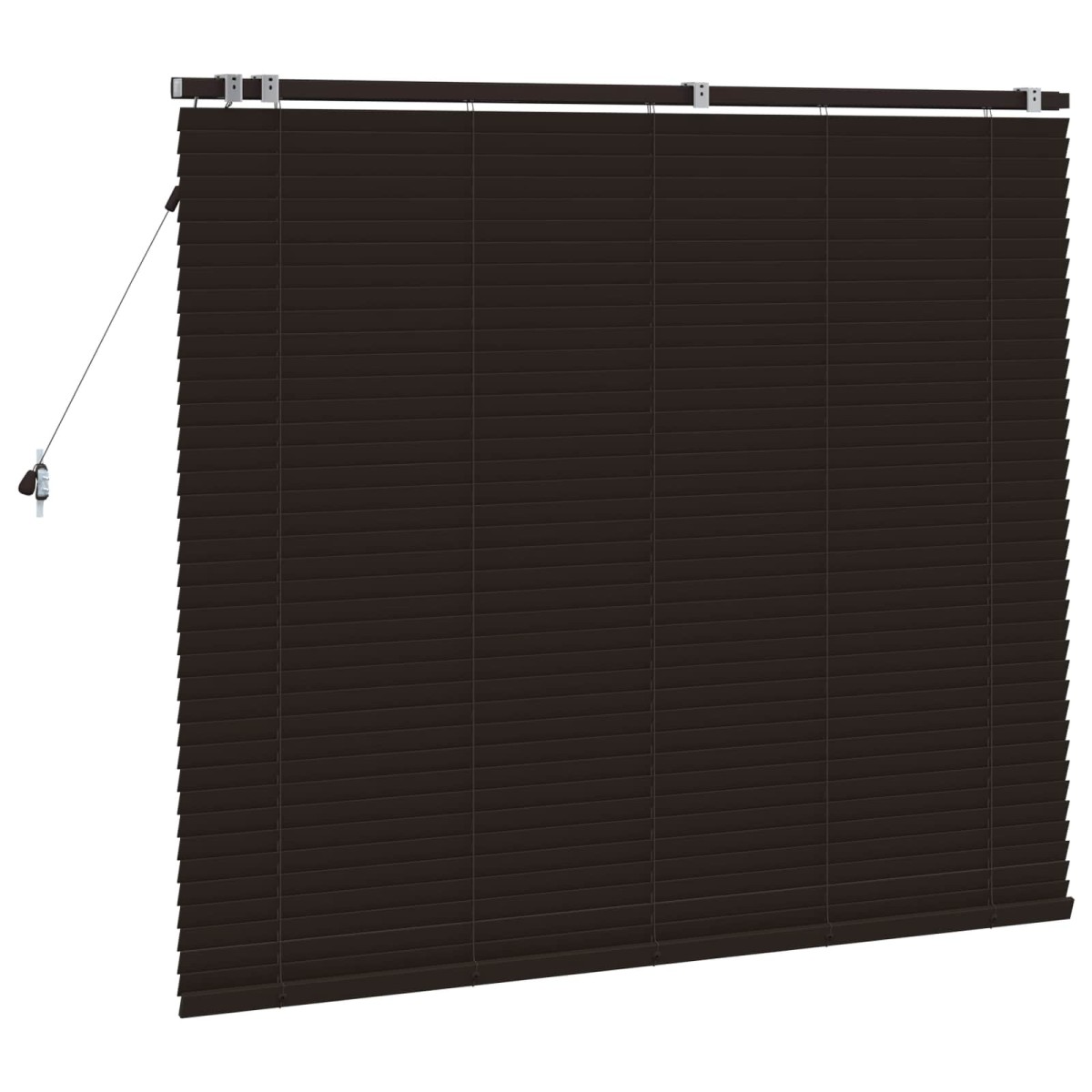 vidaXL Βενετσιάνικη Σκίαση Σκούρο Καφέ 145 x 130 εκ 35 mm