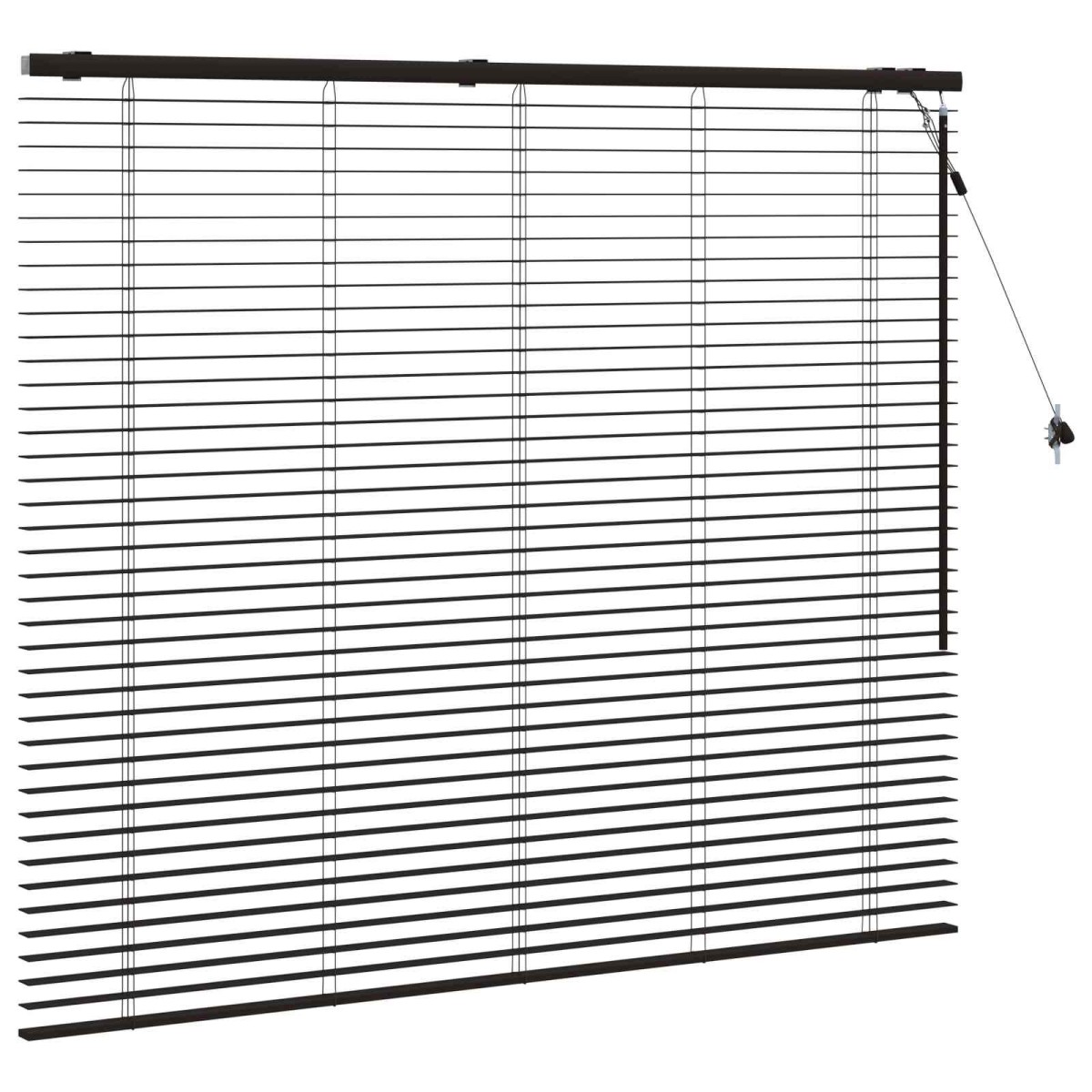 vidaXL Βενετσιάνικη Σκίαση Σκούρο Καφέ 150 x 130 εκ 35 mm
