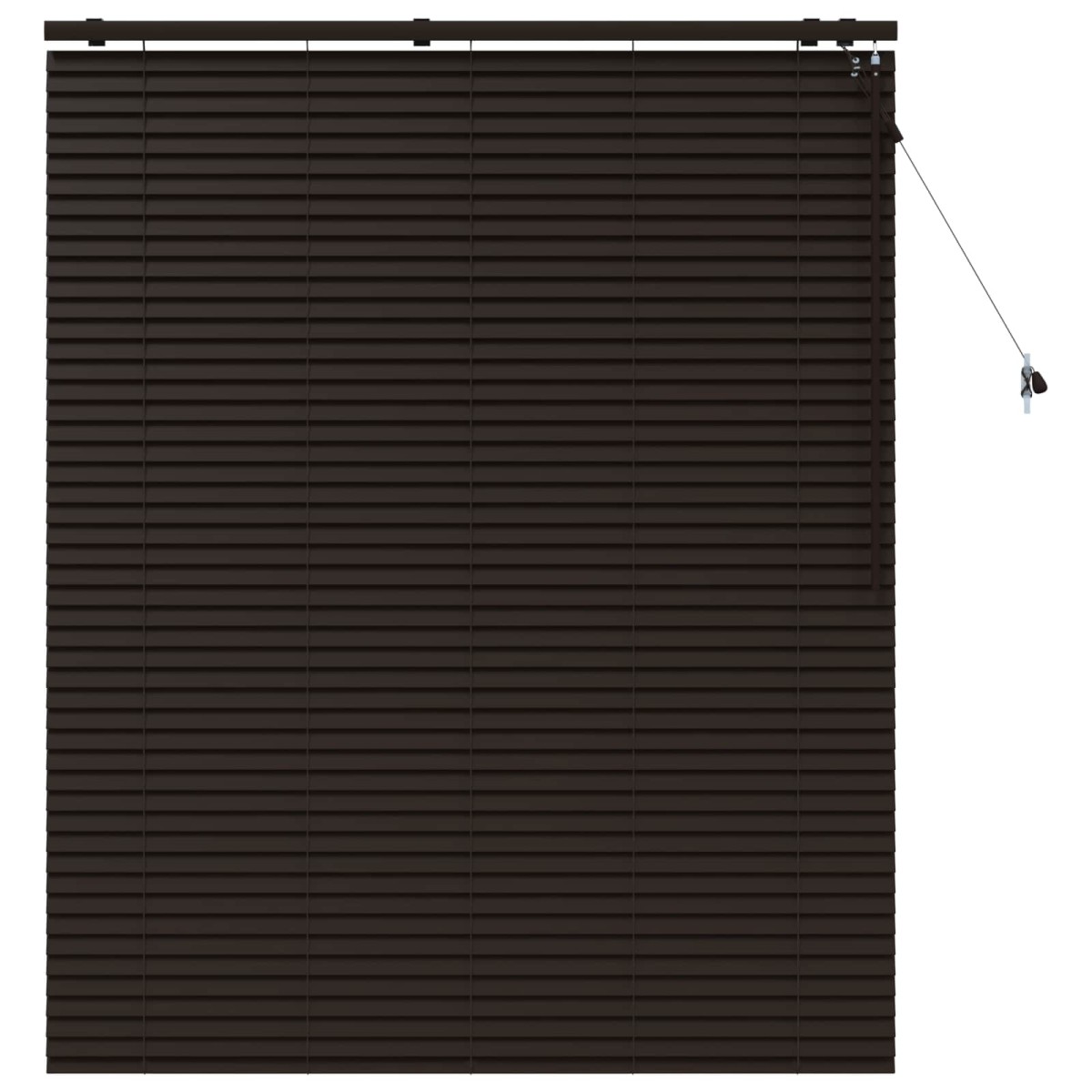 vidaXL Βενετσιάνικη Σκίαση Σκούρο Καφέ 125 x 160 εκ. 35 mm