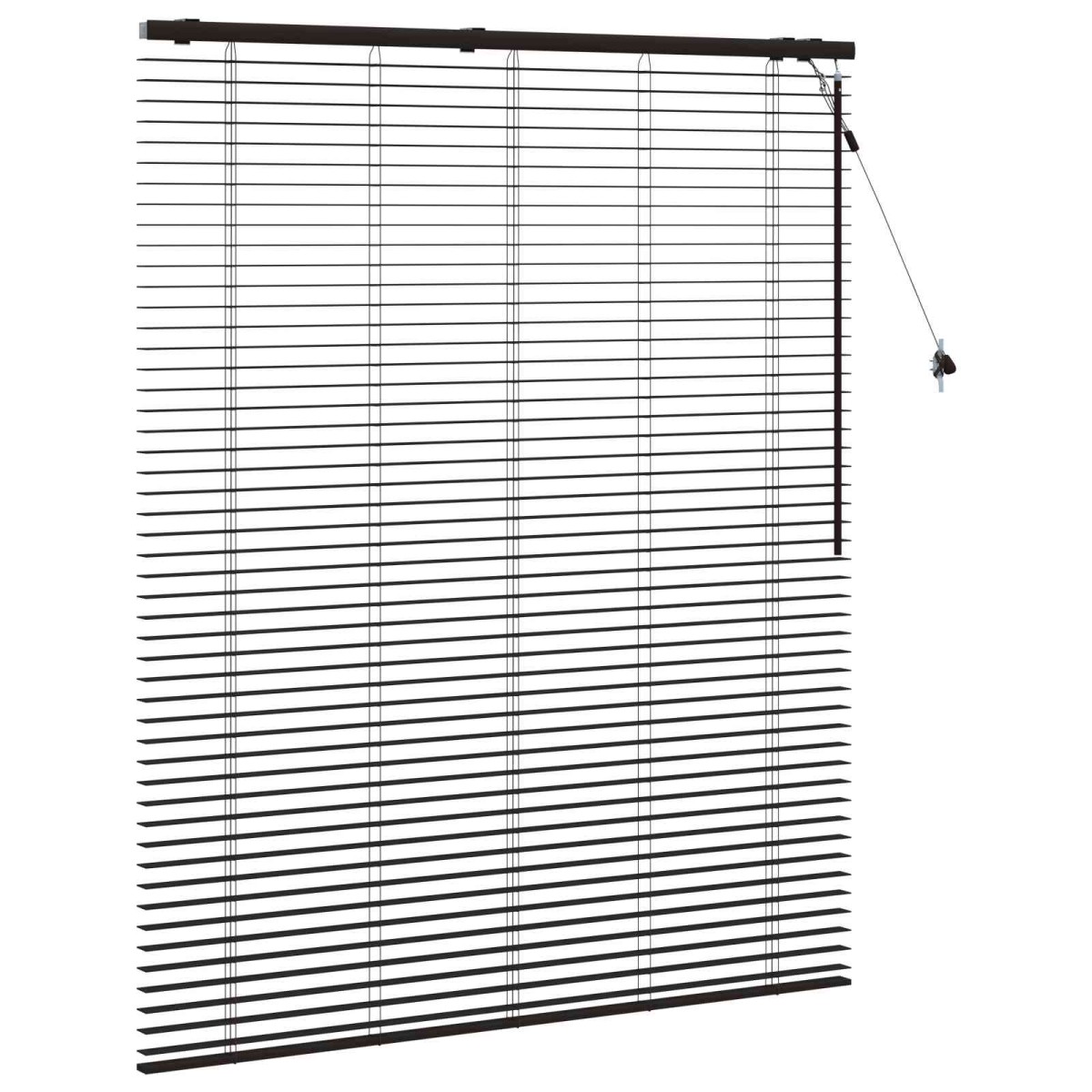 vidaXL Βενετσιάνικη Σκίαση Σκούρο Καφέ 125 x 160 εκ. 35 mm